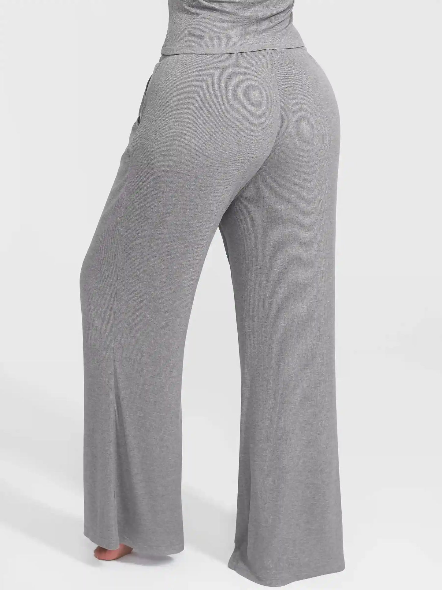 Ribbed Wide-Leg Soft Lounge Pants