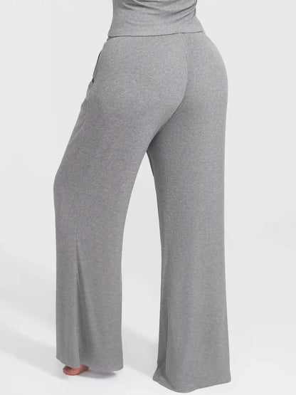 Ribbed Wide-Leg Soft Lounge Pants