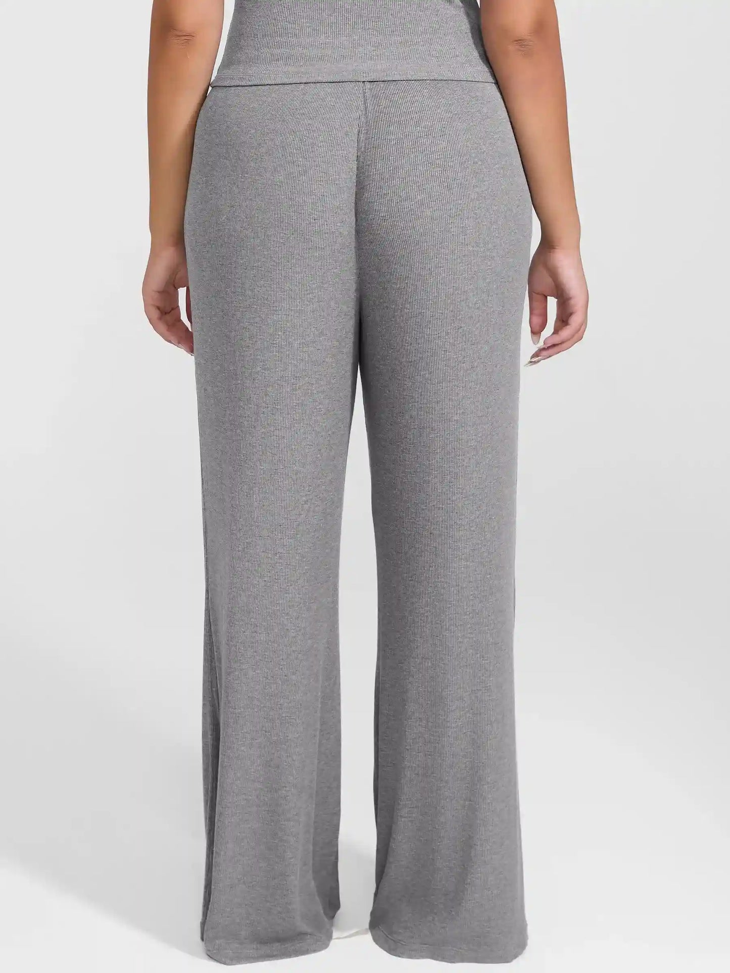 Ribbed Wide-Leg Soft Lounge Pants
