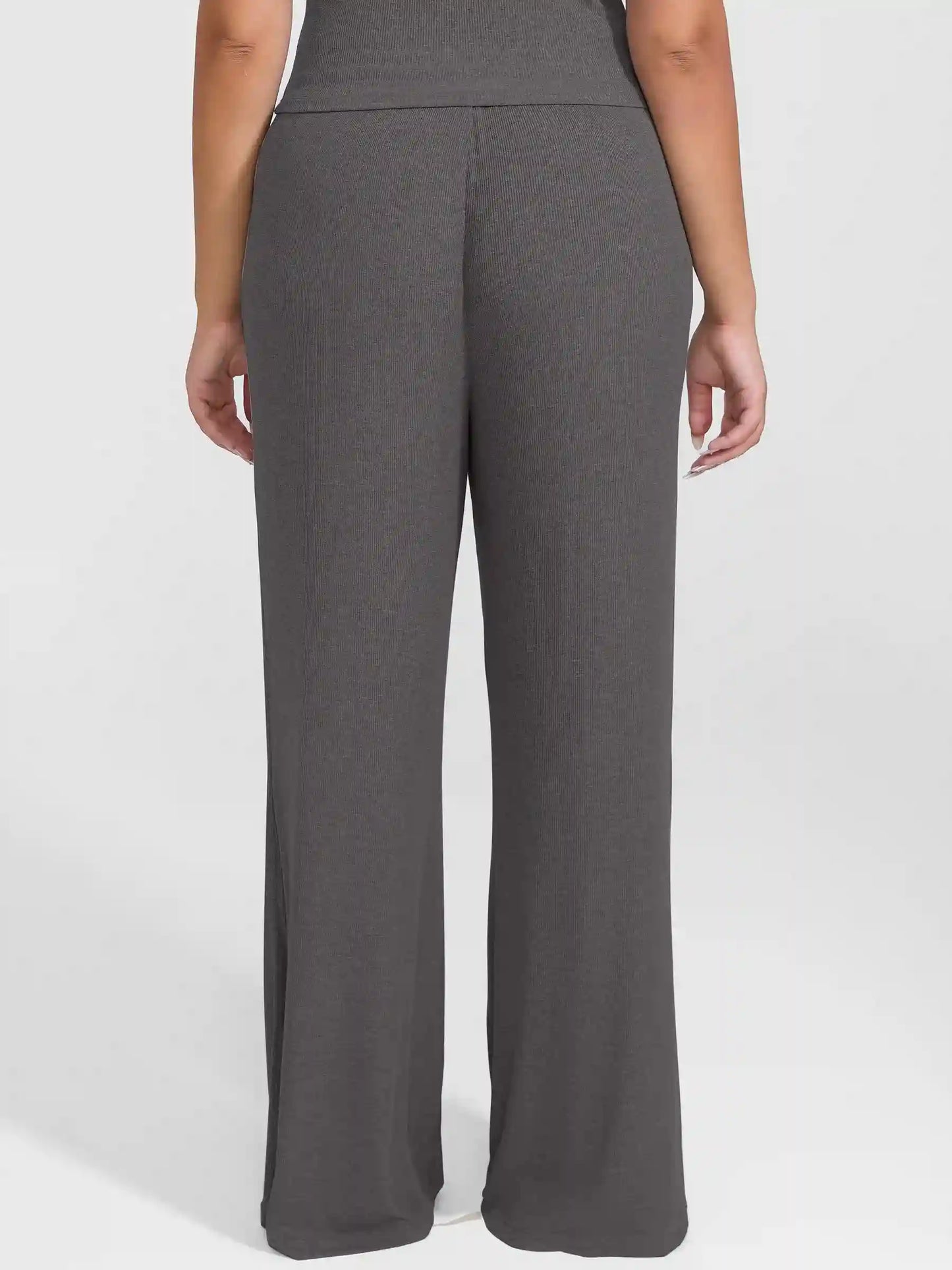 Ribbed Wide-Leg Soft Lounge Pants