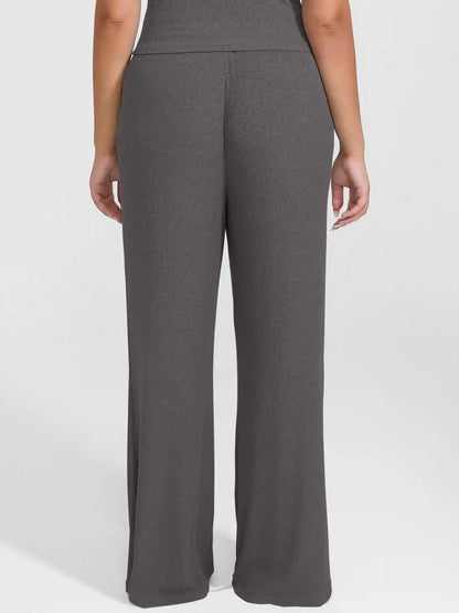 Ribbed Wide-Leg Soft Lounge Pants