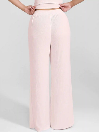 Ribbed Wide-Leg Soft Lounge Pants