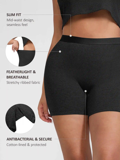 Ribbed Soft Cotton Boxer Short