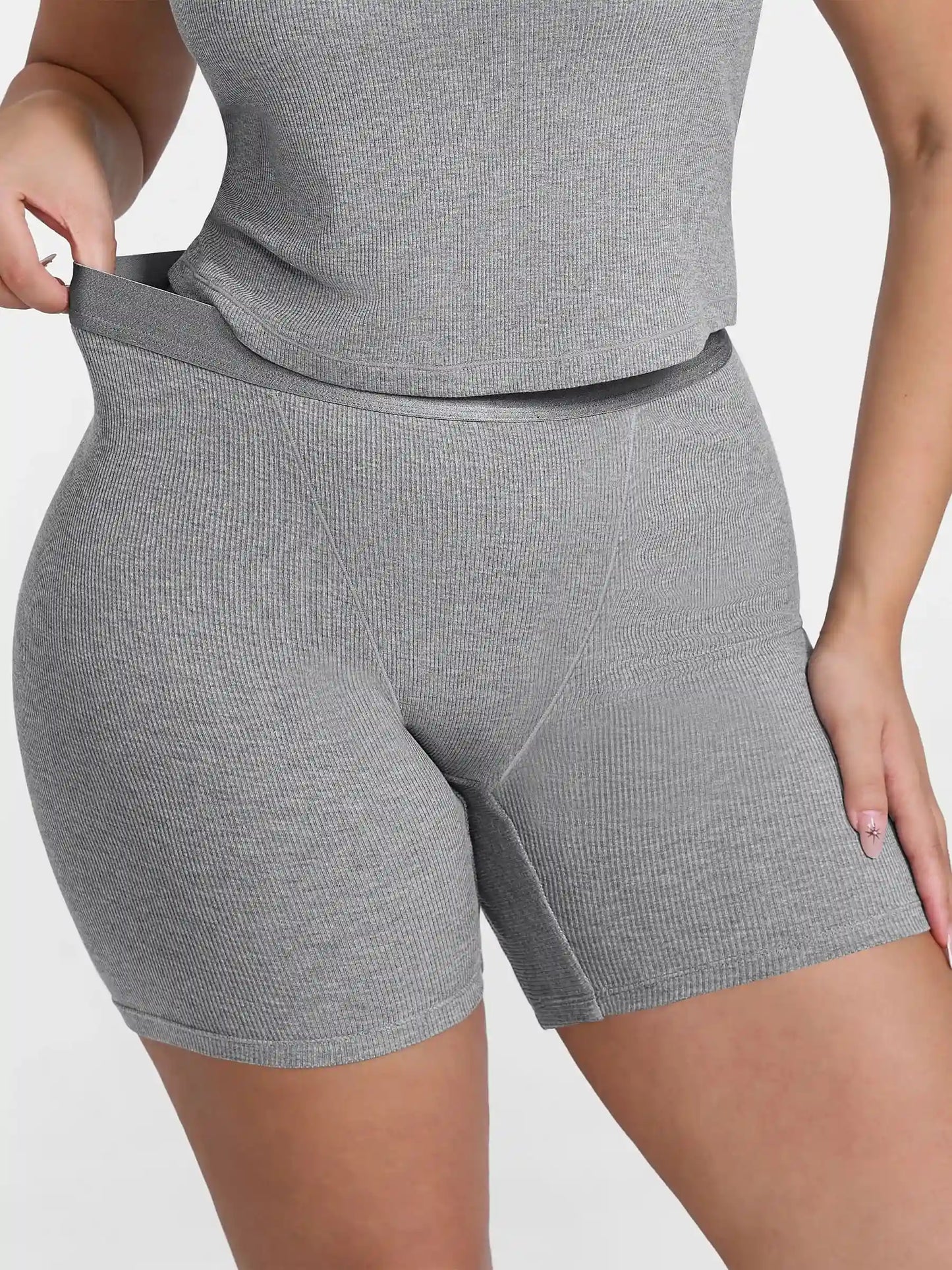 Ribbed Soft Cotton Boxer Short
