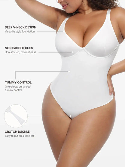 Deep V-Neck Sculpt Bodysuit