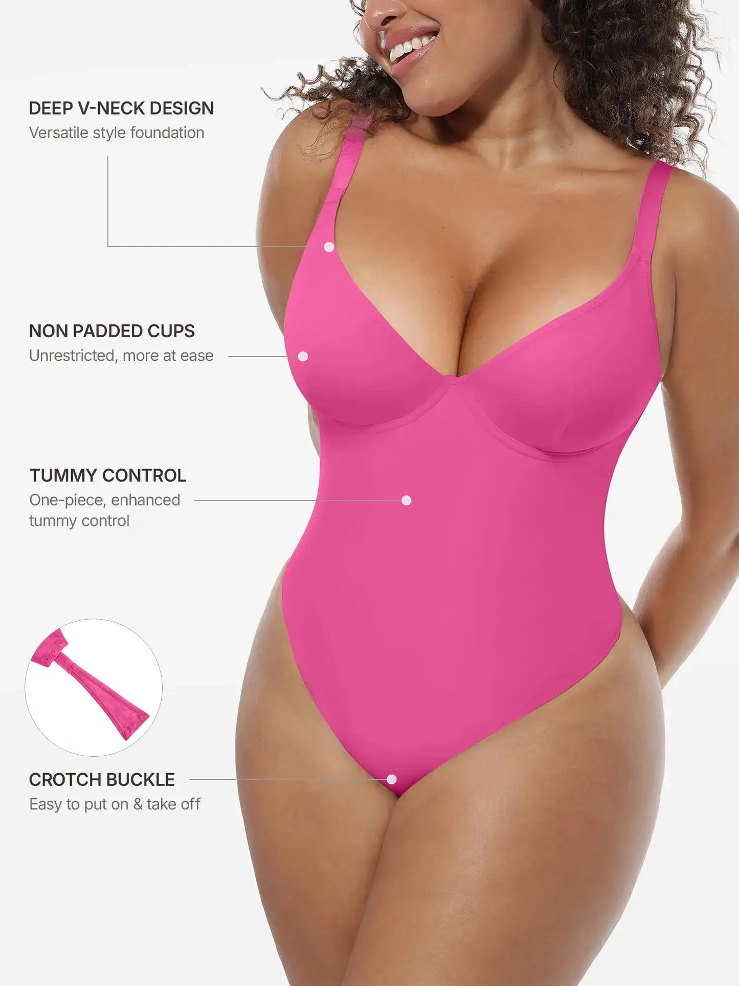 Deep V-Neck Sculpt Bodysuit