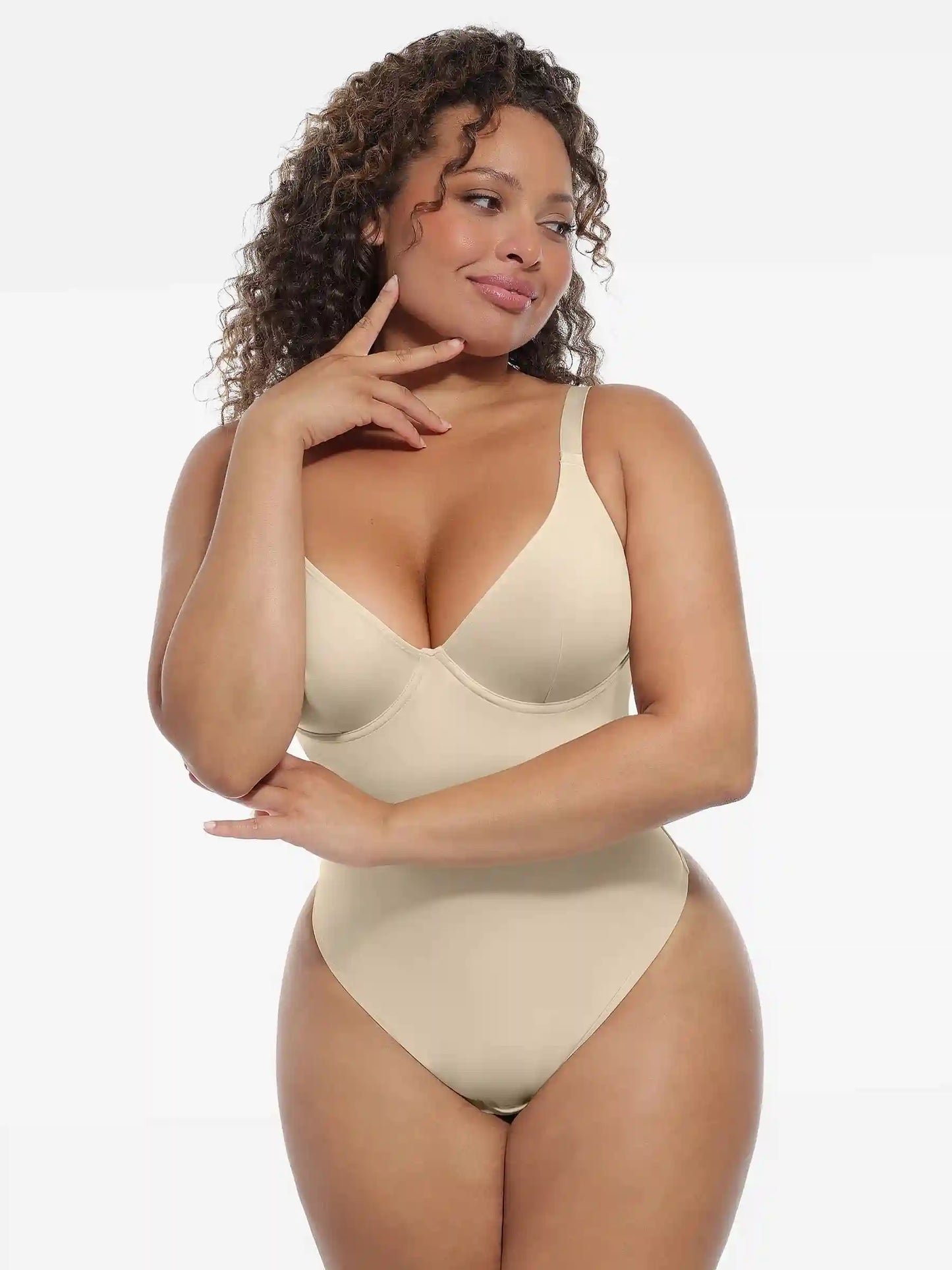 Deep V-Neck Sculpt Bodysuit