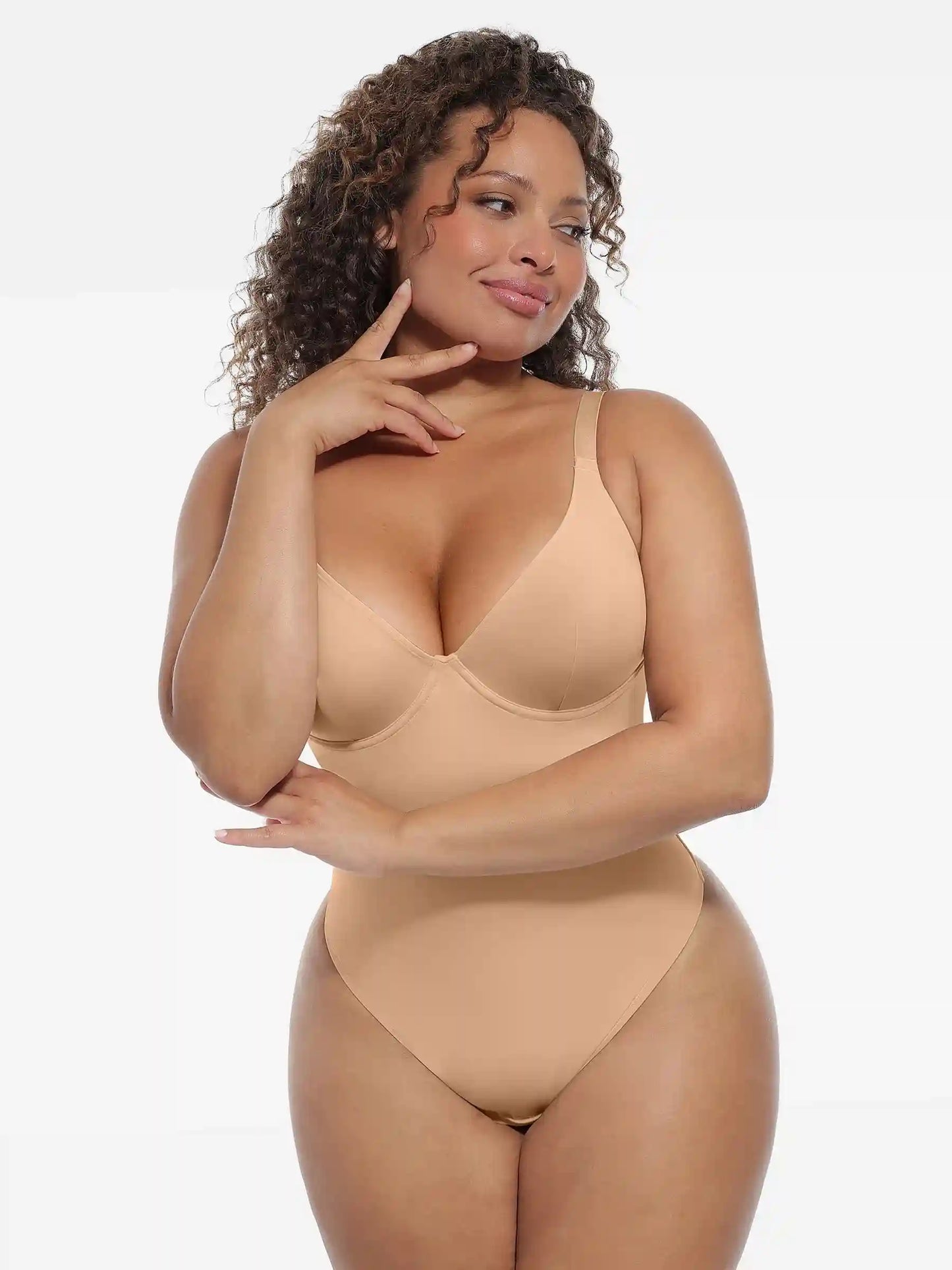 Deep V-Neck Sculpt Bodysuit