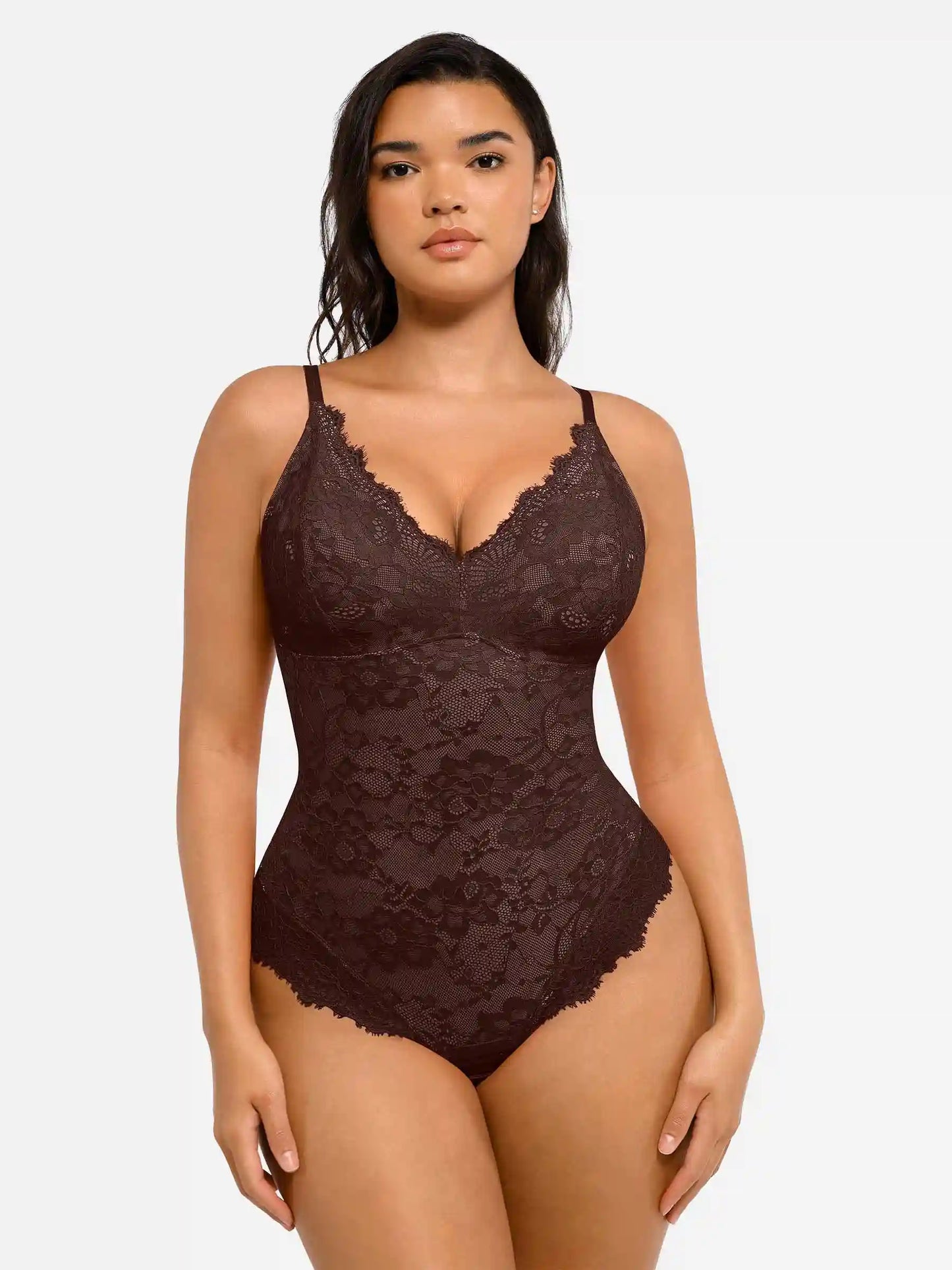 2-Pack Lace V Neck Bodysuit Bundle