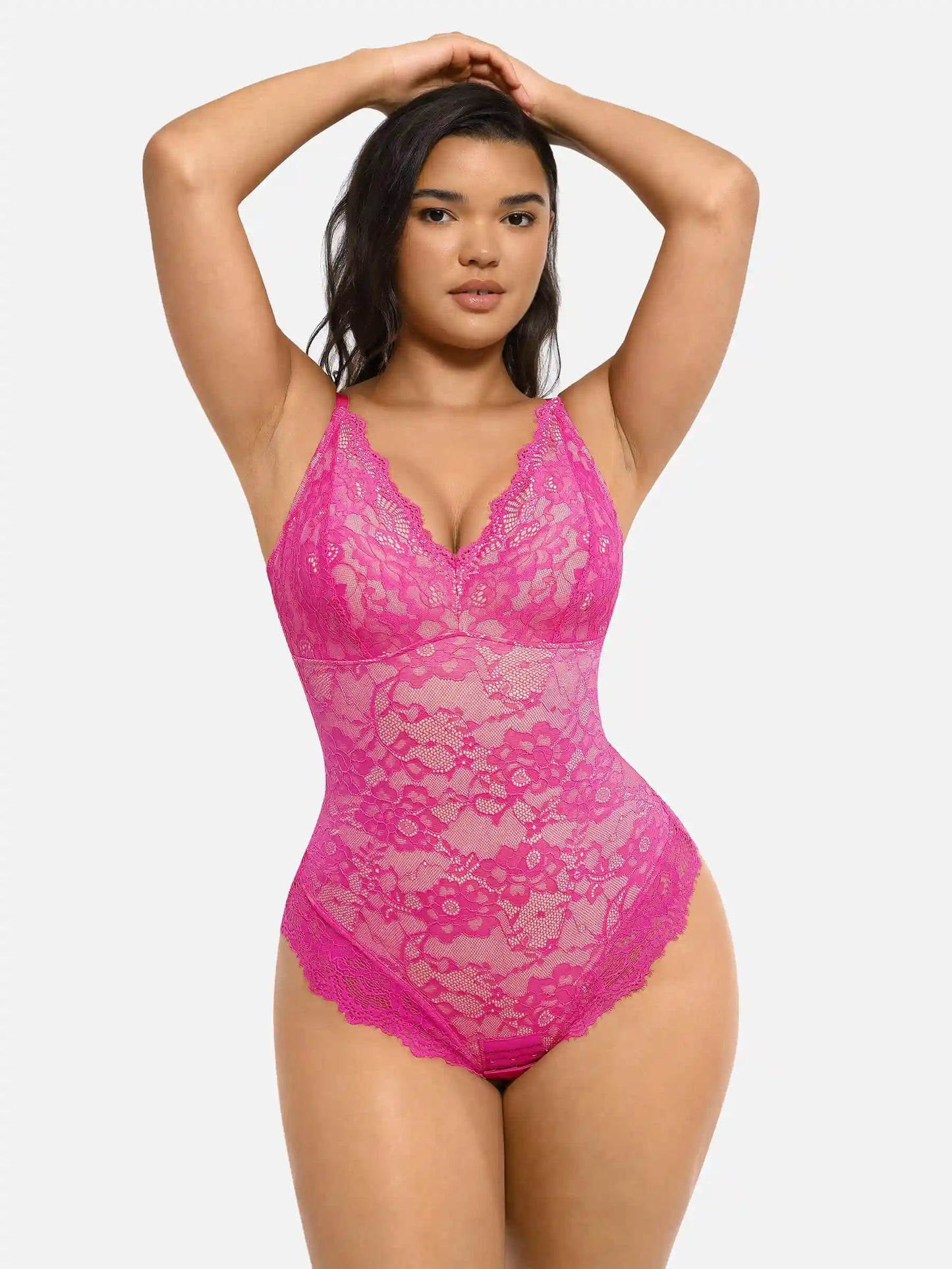 Lace V-Neck Breathable Bodysuit