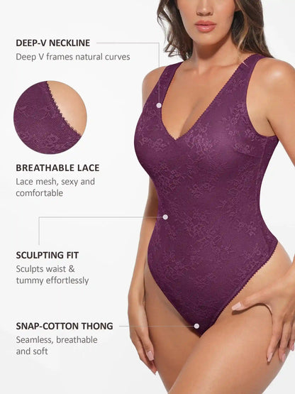 Seamless Lightweight Lace Bodysuit