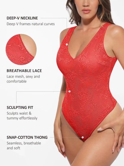 Seamless Lightweight Lace Bodysuit