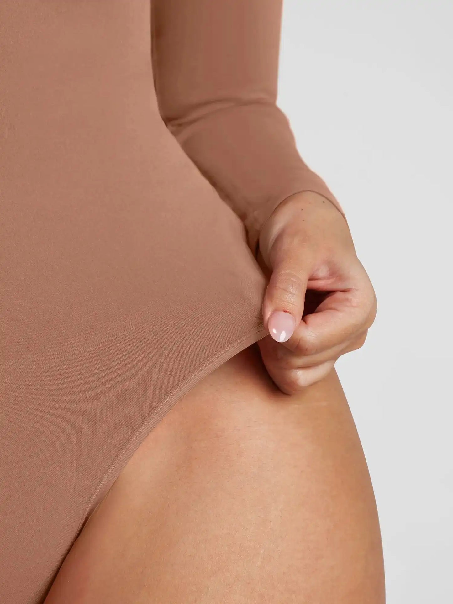 Seamless Long Sleeve Tummy Control Thong Bodysuit