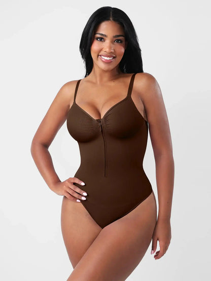 Seamless Tummy Control Zipper Bodysuit