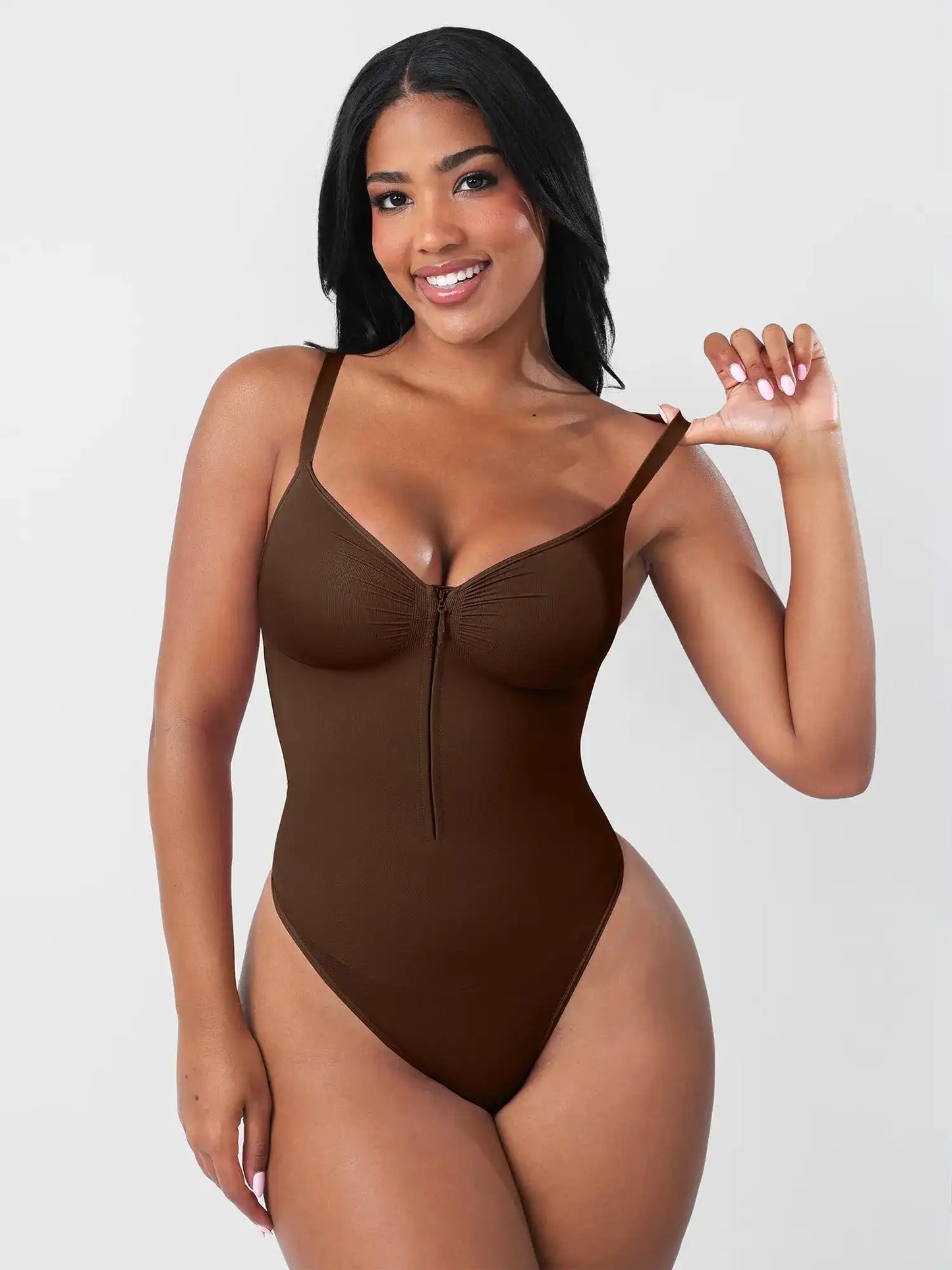 Seamless Tummy Control Zipper Bodysuit
