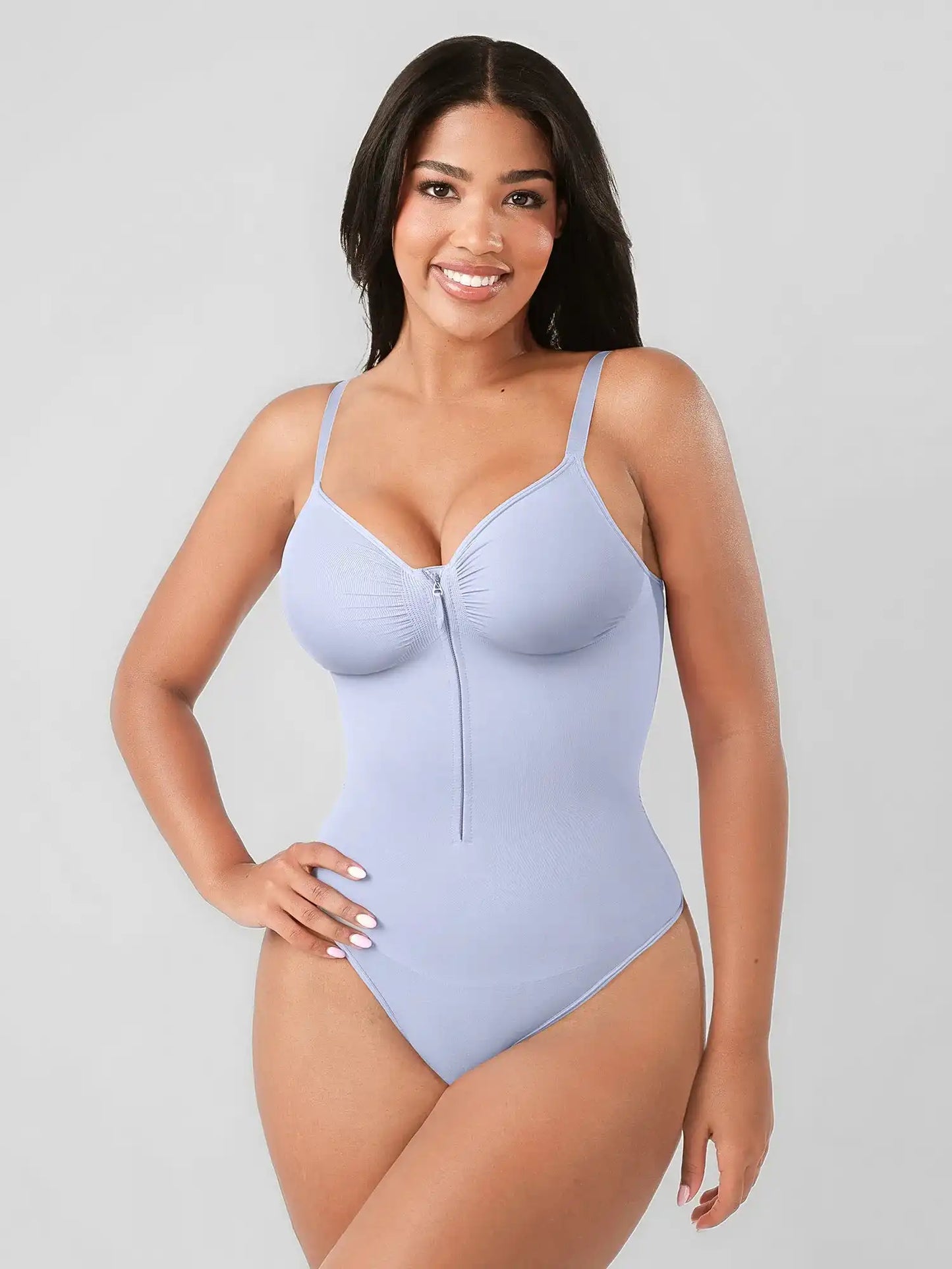 Seamless Tummy Control Zipper Bodysuit