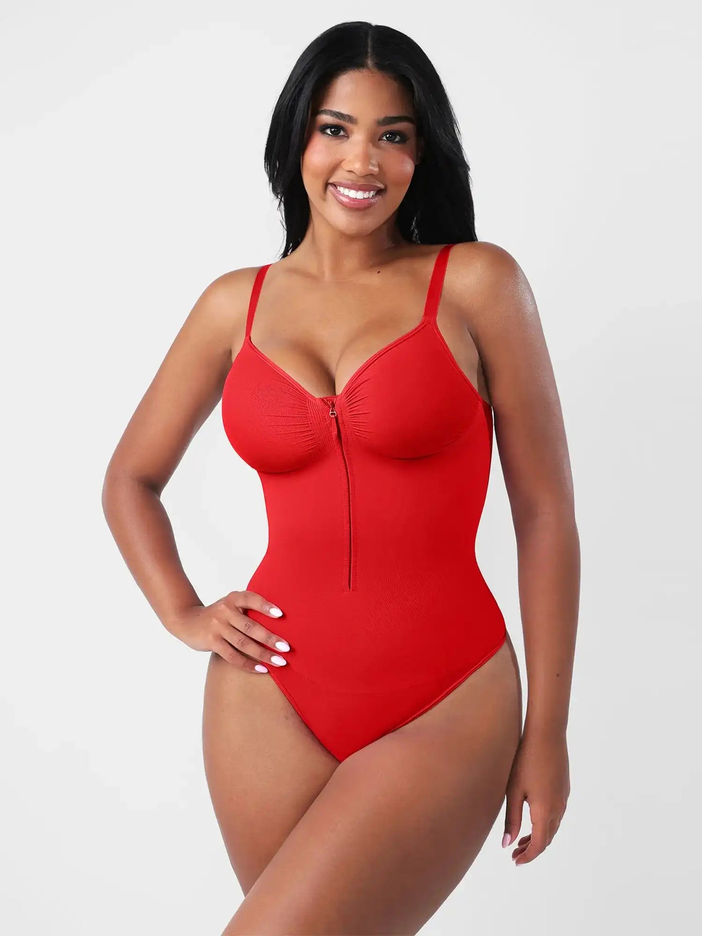 Seamless Tummy Control Zipper Bodysuit