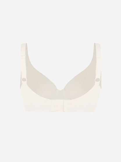 Adjustable-Strap Underwire Deep V-neck Bra