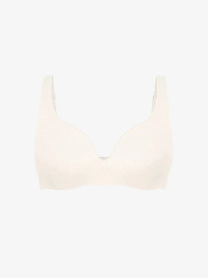 Adjustable-Strap Underwire Deep V-neck Bra