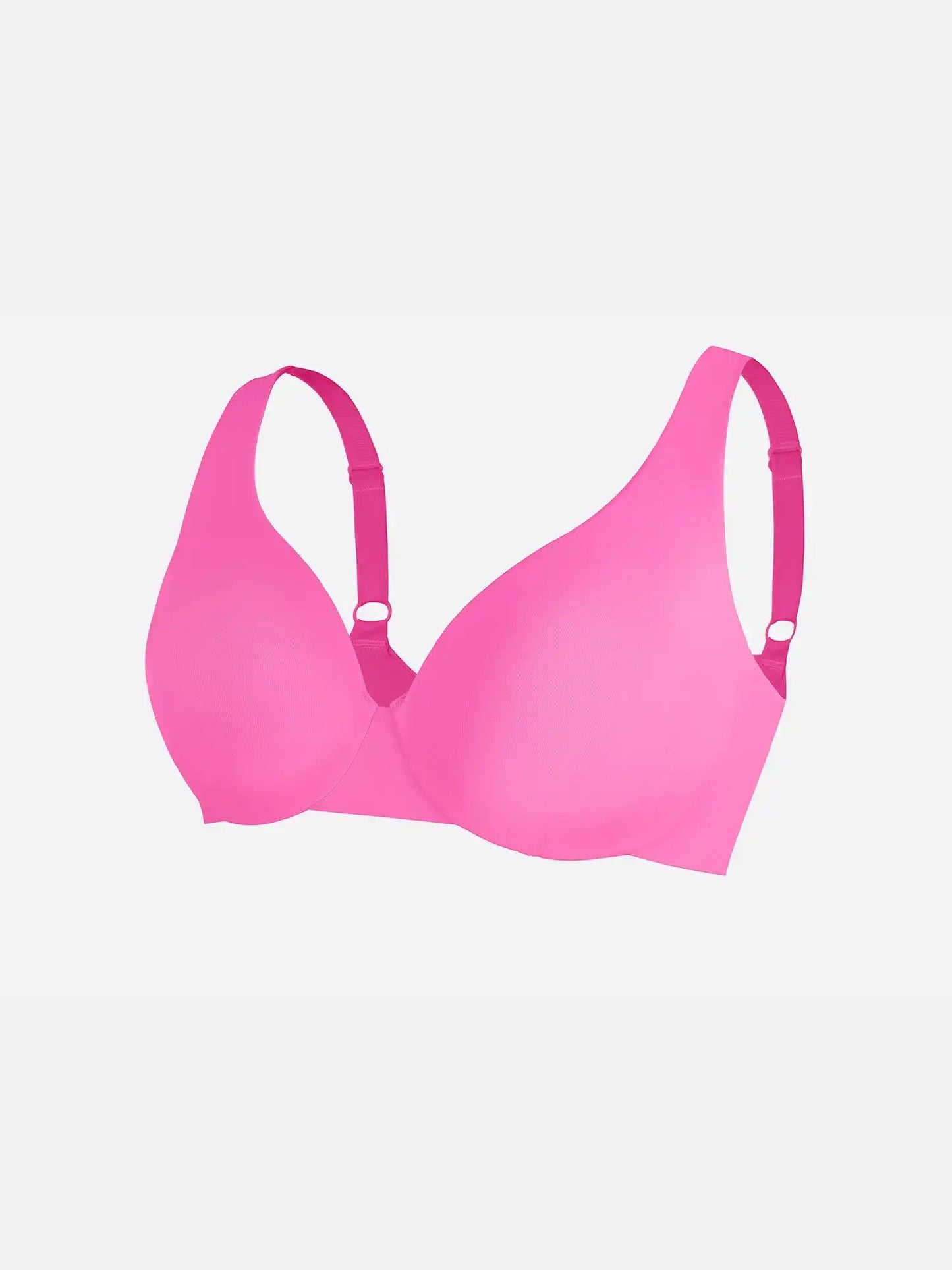 Adjustable-Strap Underwire Deep V-neck Bra