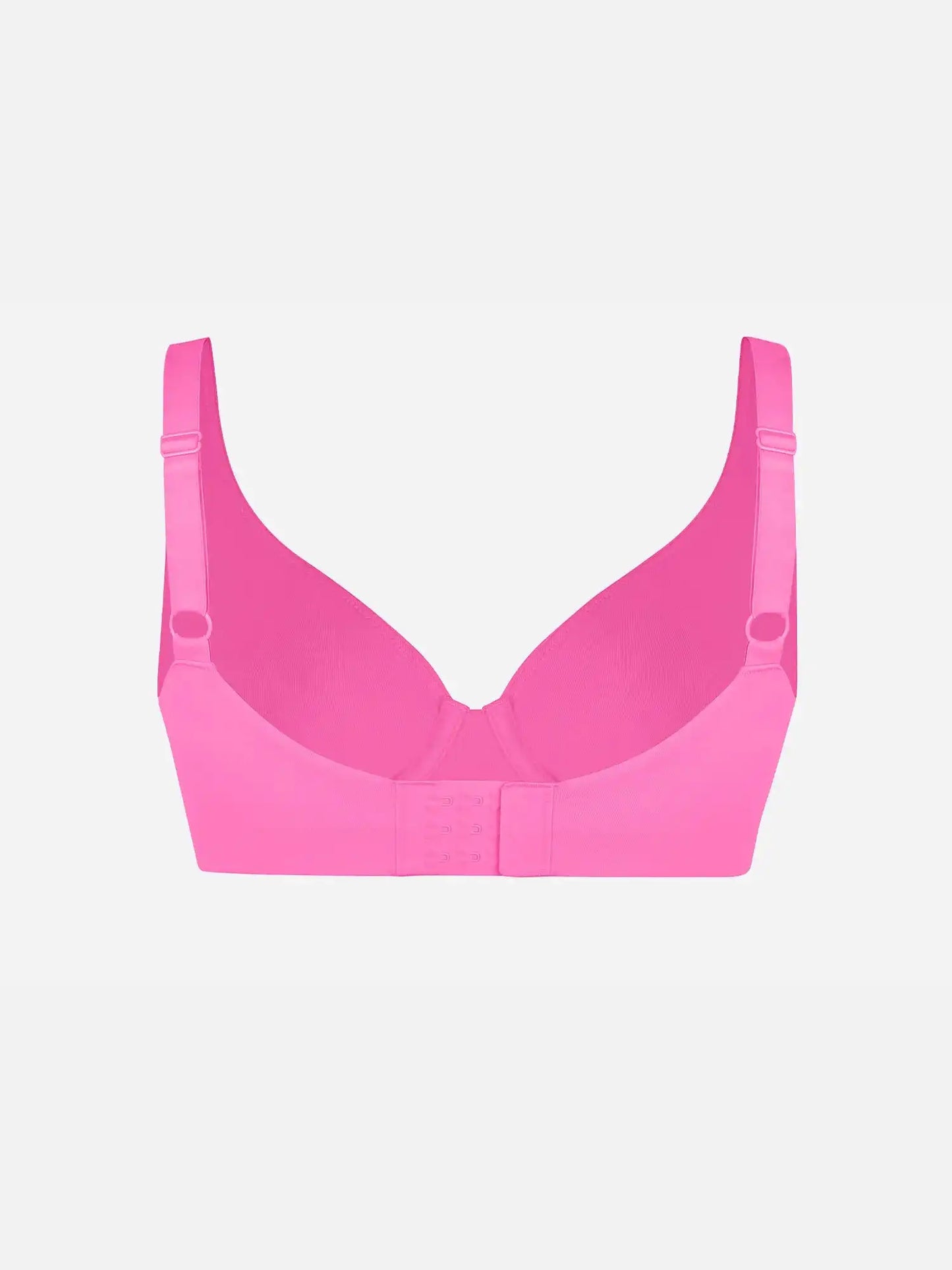 Adjustable-Strap Underwire Deep V-neck Bra