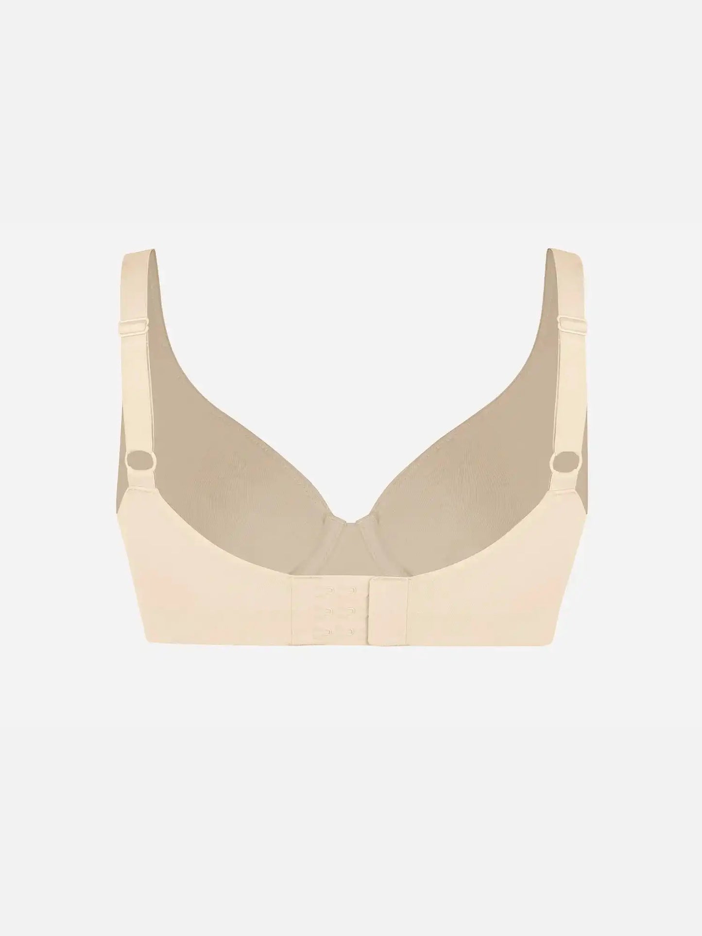 Adjustable-Strap Underwire Deep V-neck Bra