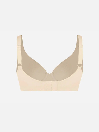 Adjustable-Strap Underwire Deep V-neck Bra