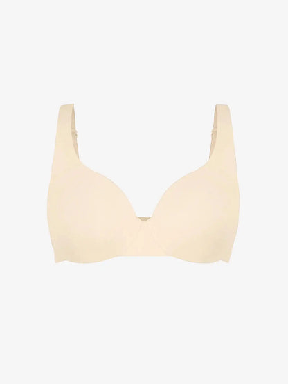Adjustable-Strap Underwire Deep V-neck Bra