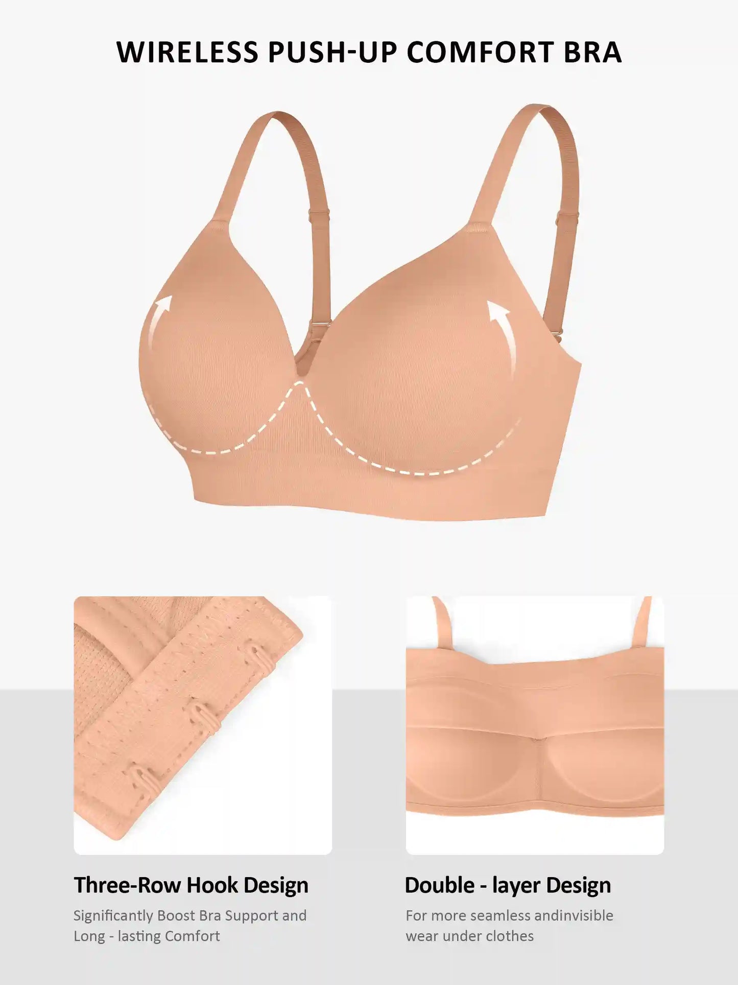 Push-Up Full Coverage Wireless Bra Bundle