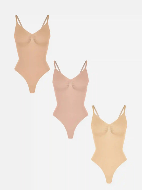 3-Pack Tummy Control Seamless Bodysuit Bundle