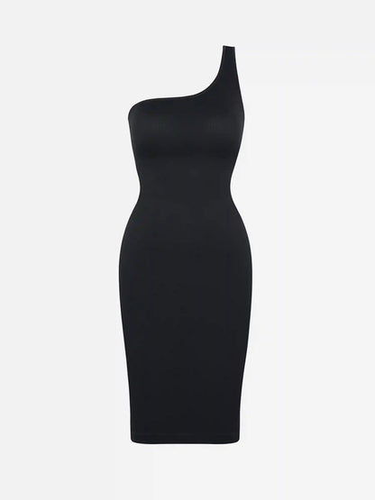 One-Shoulder Tummy Control Shaper Dress