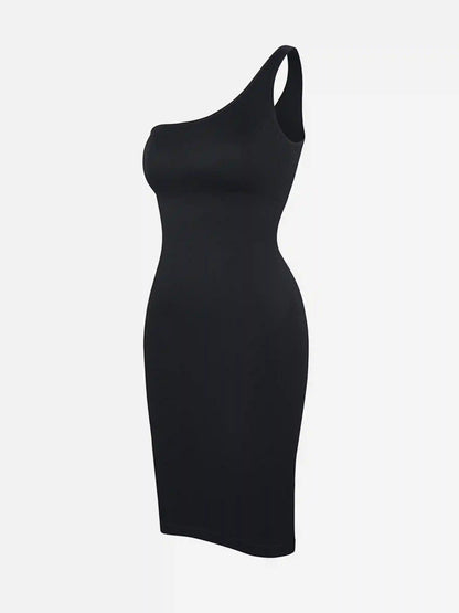 One-Shoulder Tummy Control Shaper Dress