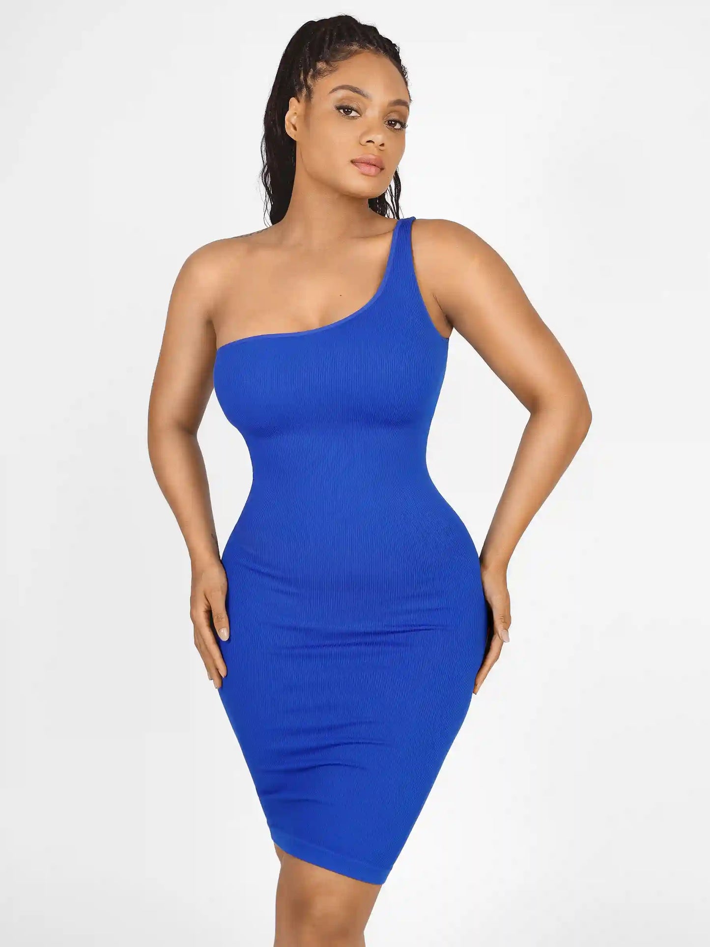 One-Shoulder Tummy Control Shaper Dress