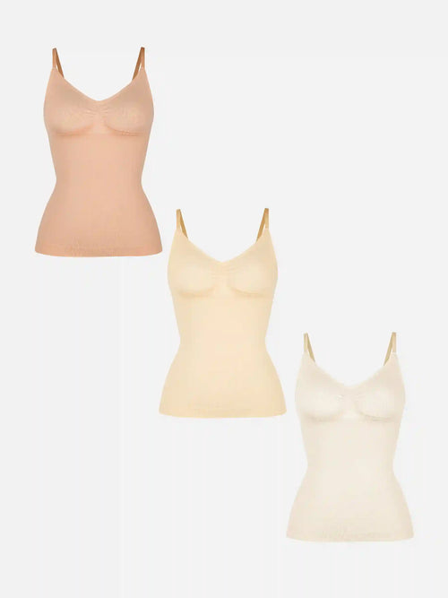 3-Pack Bust Support Waist Control Shape Tank Top Bundle