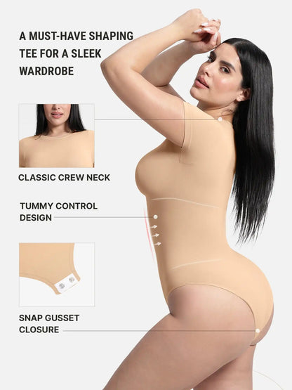 Crew Neck Seamless Soft Everyday Bodysuit