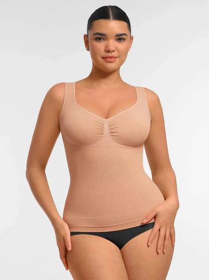 Seamless Everyday Tummy Control Wide Strap Tank Top