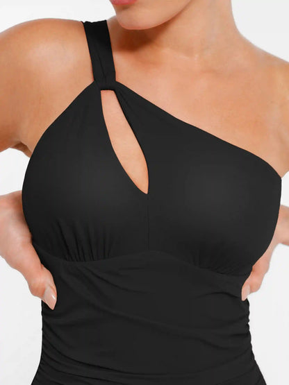 Tummy Control One Shoulder Swimsuit