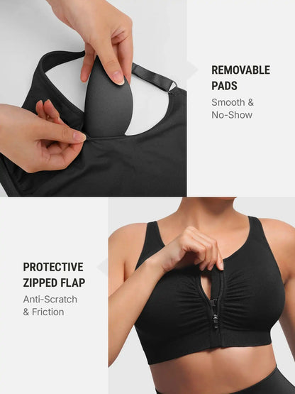 Seamless Front-Opening Zipper Bra