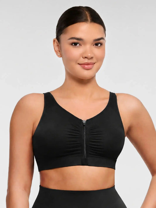 Seamless Front-Opening Zipper Bra