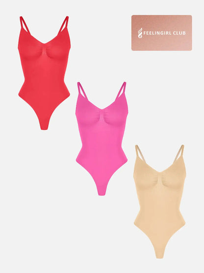 3-Pack Tummy Control Seamless Bodysuit Bundle