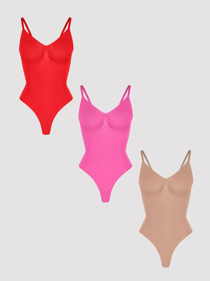 3-Pack Tummy Control Seamless Bodysuit Bundle