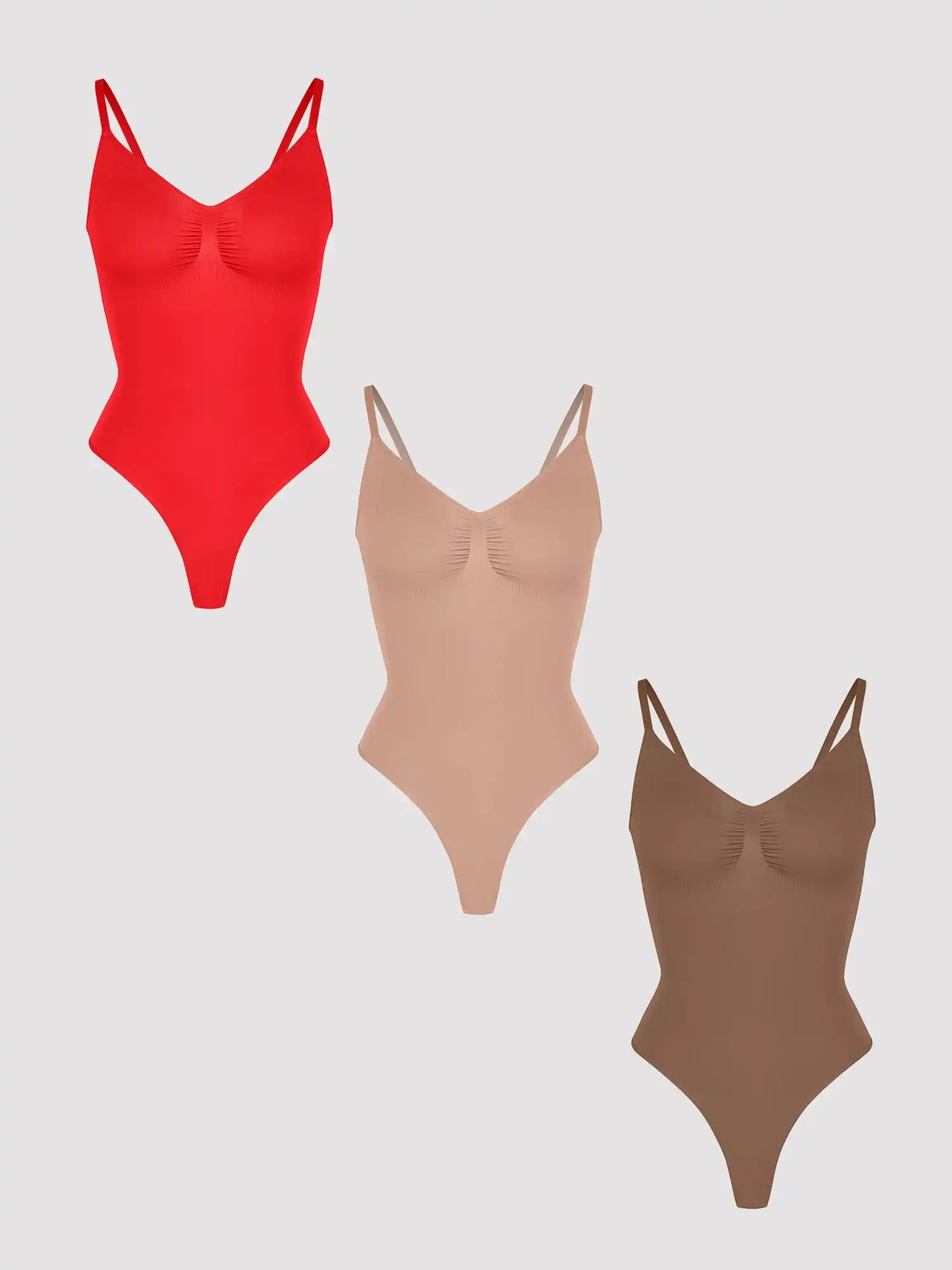 3-Pack Tummy Control Seamless Bodysuit Bundle