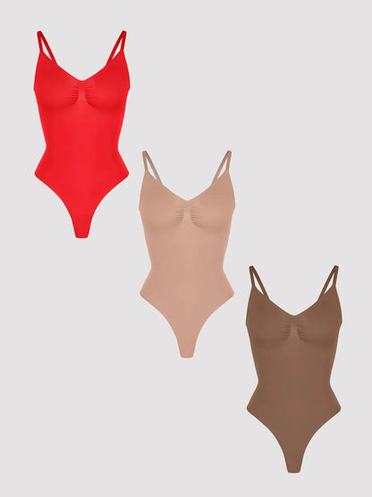 3-Pack Tummy Control Seamless Bodysuit Bundle