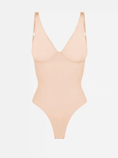 V-Neck Tummy Control Sculpt Bodysuit