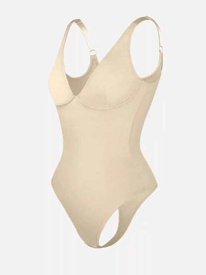 V-Neck Tummy Control Sculpt Bodysuit