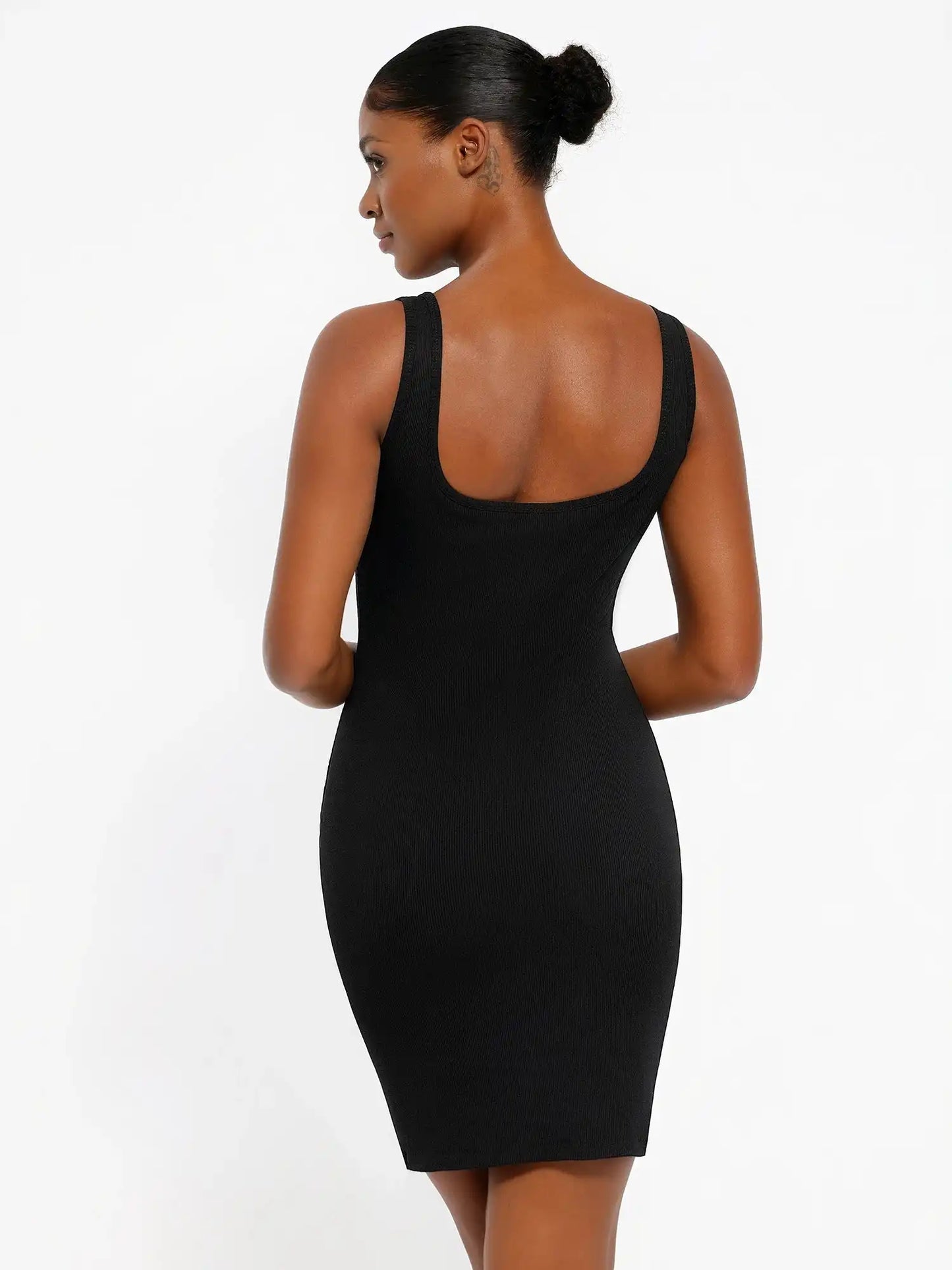 Popilush Shapewear Modal Sculpting Inner Lace Cami Mini Dress