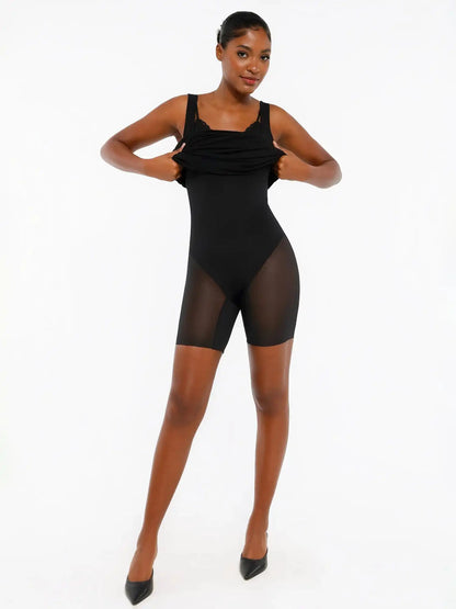 Popilush Shapewear Modal Sculpting Inner Lace Cami Mini Dress
