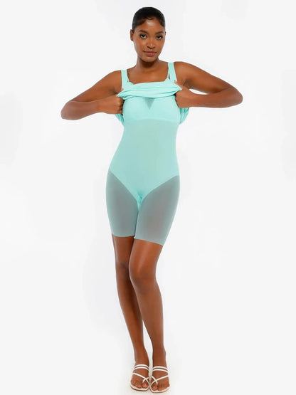 Popilush Shapewear Modal Sculpting Inner Lace Cami Mini Dress