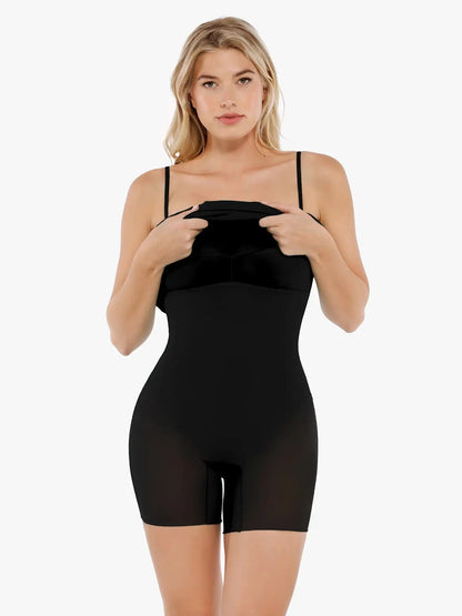 Popilush Shapewear Ruched Bias Twist Tummy Control Maxi Dress