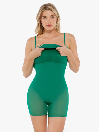 Popilush Shapewear Ruched Bias Twist Tummy Control Maxi Dress